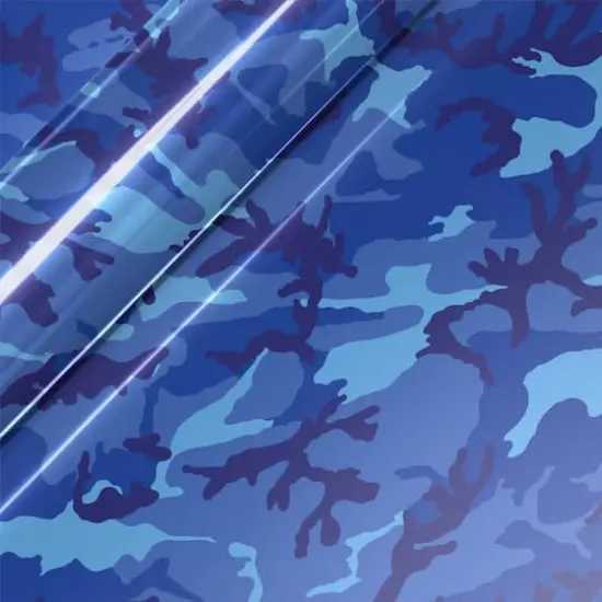 Siser&reg; EasyPatterns&reg; Plus Camo Heat Transfer Vinyl, 36" Camo Blue {1}