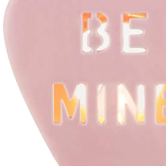 Miss ValentinePink Ceramic Candy Heart Be Mine Nightlight {6}