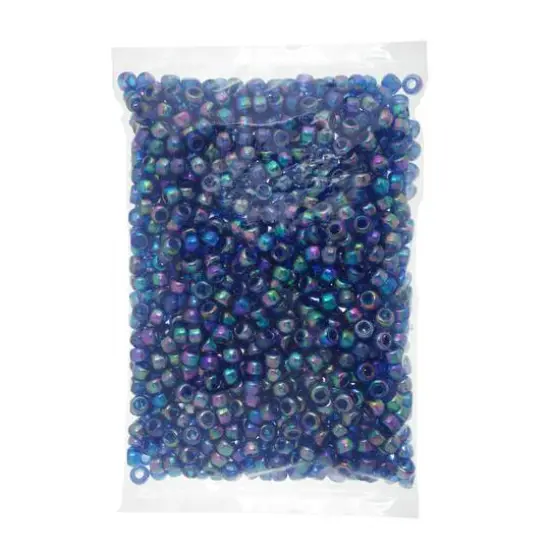 John Bead 9mm Transparent Pony Beads, 1,000ct. Dark Sapphire Iris {6}