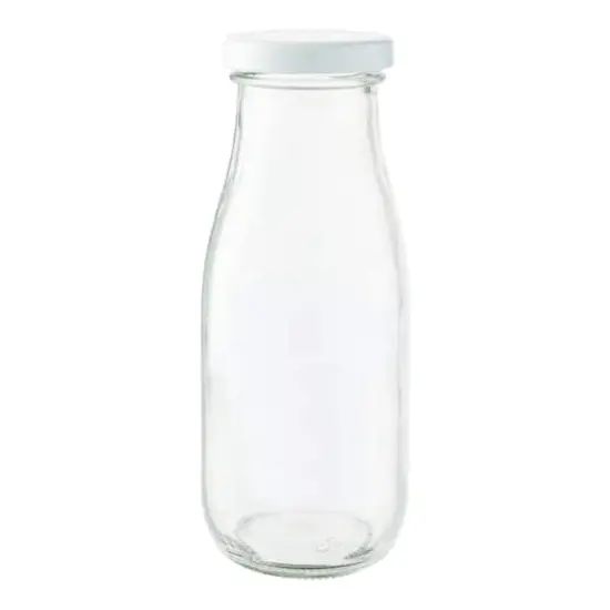Ashland&reg; Glass Milk Bottles with Lids, 6 Pack {2}