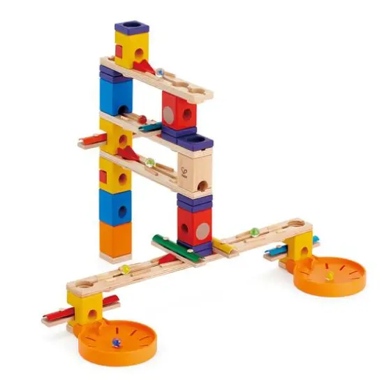 Hape Quadrilla Wooden Music Motion Marble Run Construction Set {1}