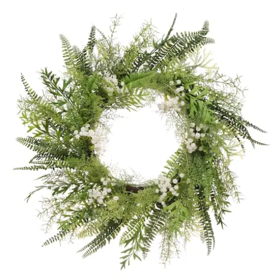 24" Spring Baby's Breath Wreath {1}