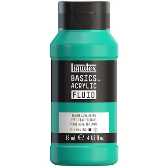 Liquitex&reg; BASICS&reg; Acrylic Fluid, 4oz. Bright Aqua Green {1}