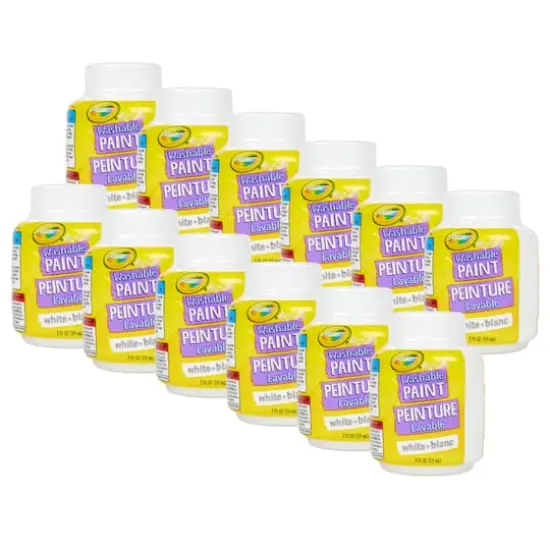 Crayola&reg; 2oz. White Washable Paints, 12ct. {1}