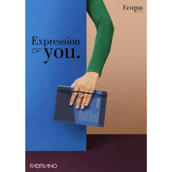 Fabrian&reg; EcoQua Plus A5 Lined Stitch-Bound Notebook Lime {8}