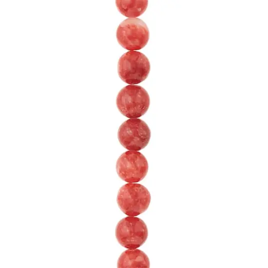 Red Round Stone Beads, 10mm by Bead Landing&trade; {1}