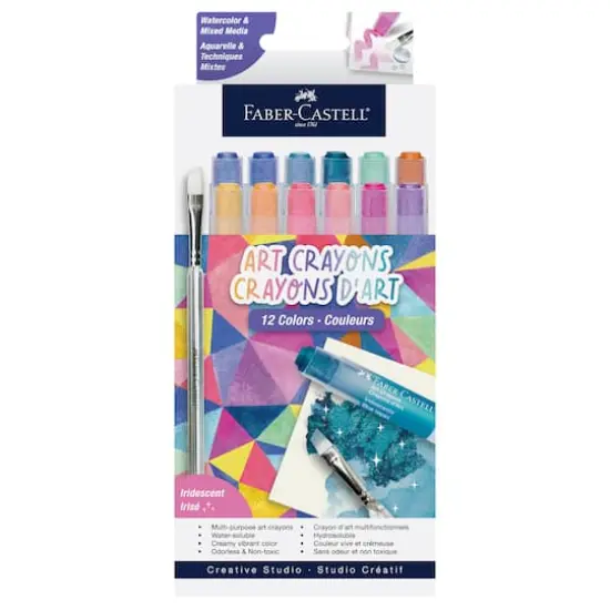 Faber-Castell&reg; Watercolor & Mixed Media Art Crayon Set Iridescent II {1}