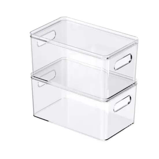 Small Clear Stacking Plastic Bin with Lid by Simply Tidy&reg; {6}