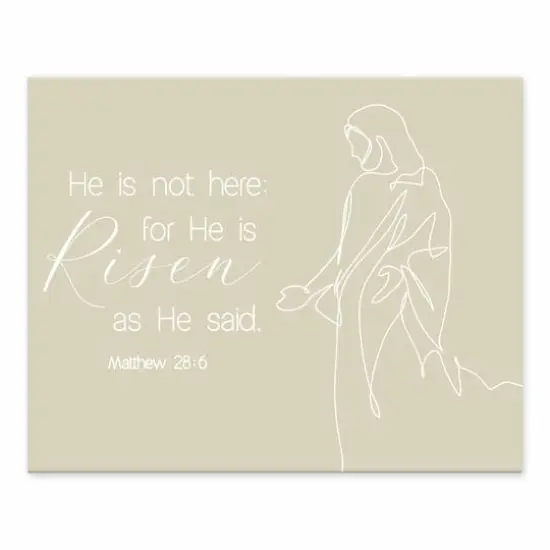 Risen Bible Jesus Easel Back 8" x 10" Tabletop Canvas {1}