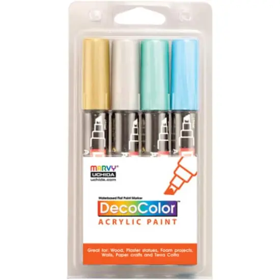 Uchida DecoColor&trade; Metallic Acrylic Paint Marker Set {1}