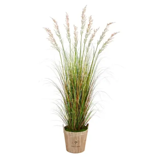 6ft. Grass Plant in Farmhouse Planter {1}