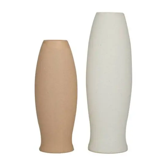Set of 2 Multi Stoneware Contemporary Vase, 15" x 5" x 5" {7}