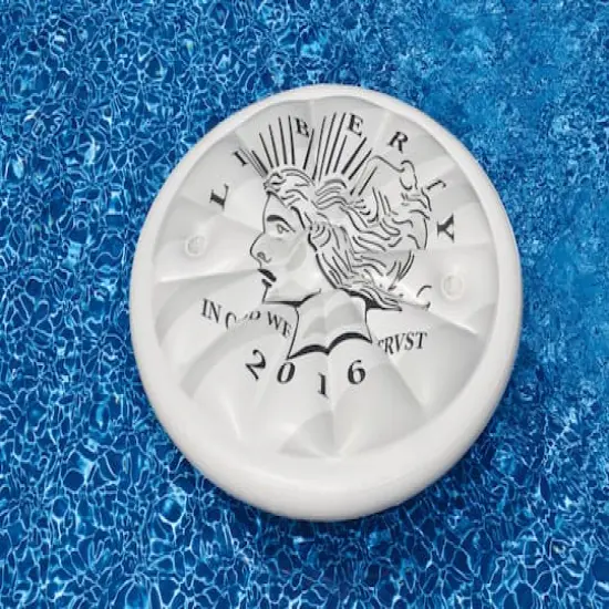 60" White & Black Inflatable Swimming Pool Floating Raft {3}