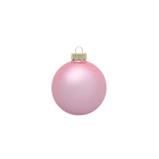 Whitehurst 12ct. 2.75" Matte Glass Ball Ornaments Baby Pink Matte {1}