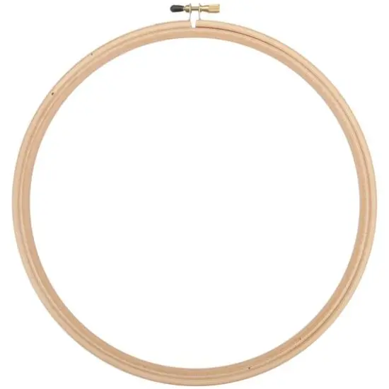 Frank A. Edmunds Natural Wood Embroidery Hoop with Round Edge {1}