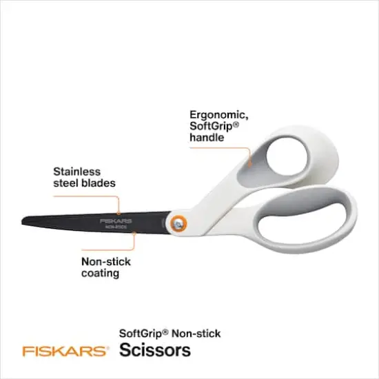 Fiskars&reg; SoftGrip&reg; 8" Non-Stick Scissors {3}
