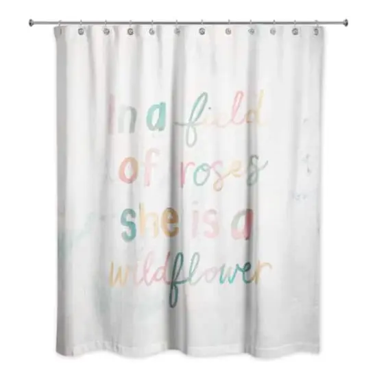 In a Field of Roses Colorful 71" x 74" Shower Curtain {3}