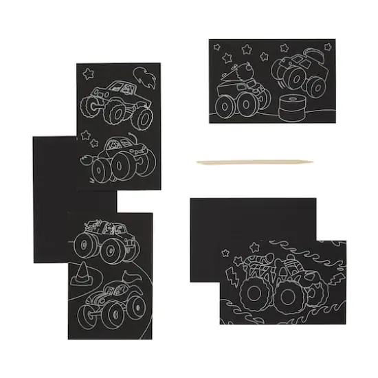 OOLY Mini Scratch & Scribble Monster Truck Art Kit {4}
