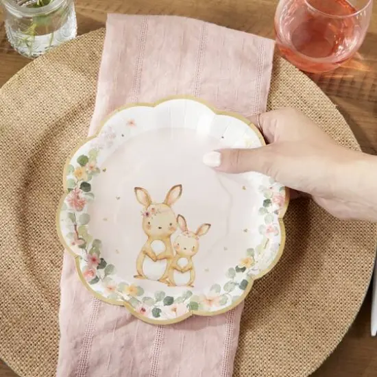 Kate Aspen&reg; 7'' Pink Woodland Baby Premium Paper Plates, 16ct. {4}