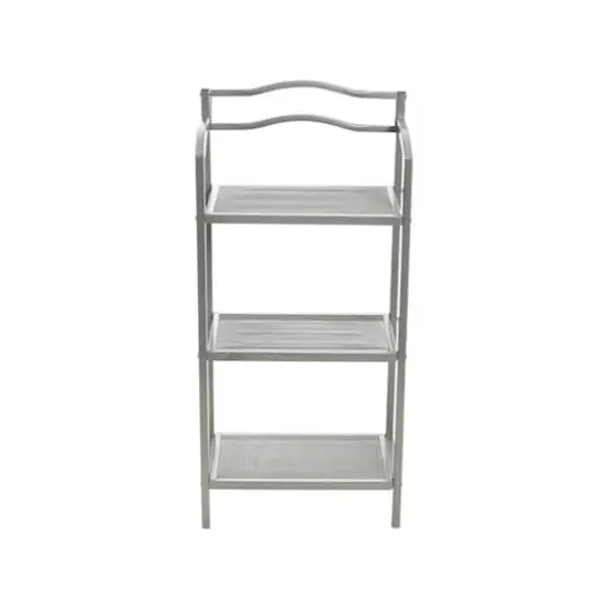 Household Essentials 3-Tier Metal Bathroom Storage Shelf Silver {6}