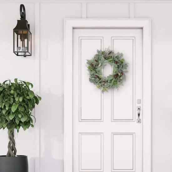 24" Spring Lavender & Thistle Wreath {5}