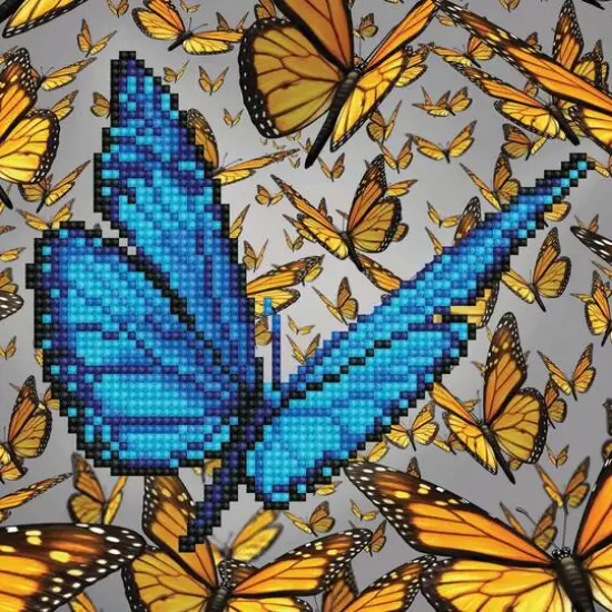 Diamond Art Beginner Blue Butterfly Kit {1}