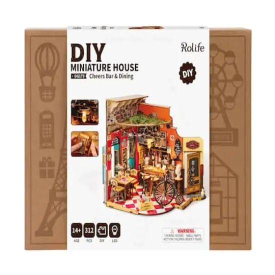 Rolife&reg; Cheers Bar & Dining DIY Miniature House Kit {9}