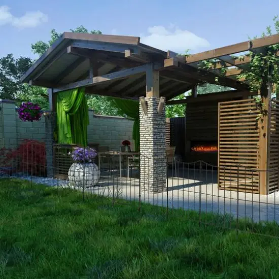 NEX&trade; 24" Black Lower Arc Garden Fence, 25ct. {6}