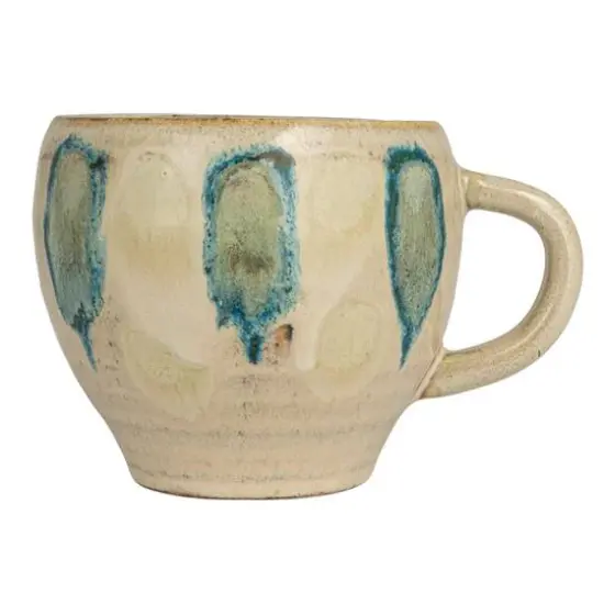 Hello Honey® 12oz. Green & Blue Geometric Stoneware Mug Set {7}