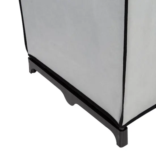 Honey Can Do 36" Gray Double Door Portable Wardrobe Closet {8}