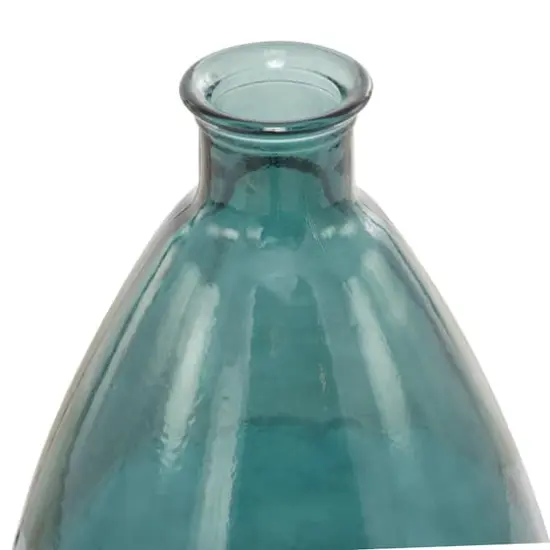 Blue Recycled Glass Handmade Spanish Vase 13" x 13" x 24" {5}