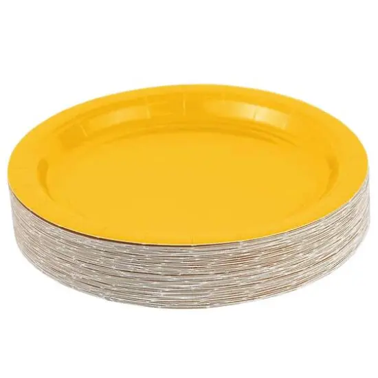 JAM Paper 7" Paper Party Plates, 50ct. Yellow {3}