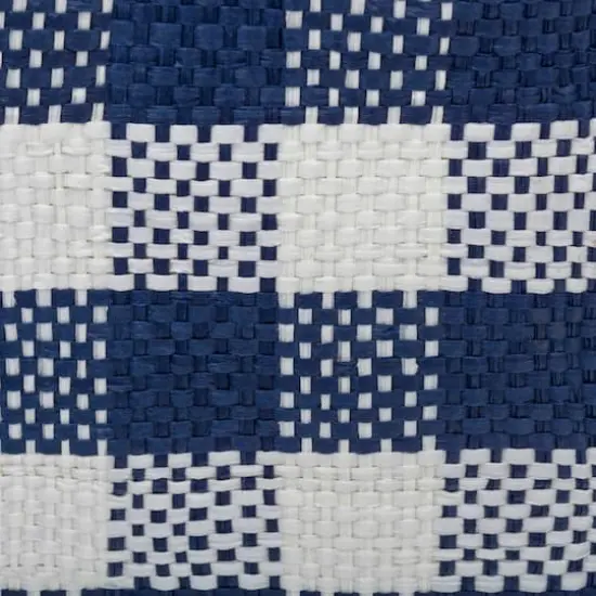 DII&reg; Medium Round Checkers Paper Bin Navy {5}