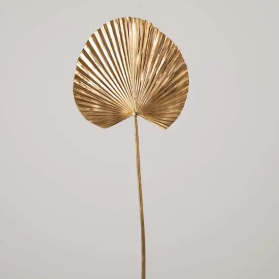 40" Gold Ruffled Fan Palm Stems, 3ct. {8}