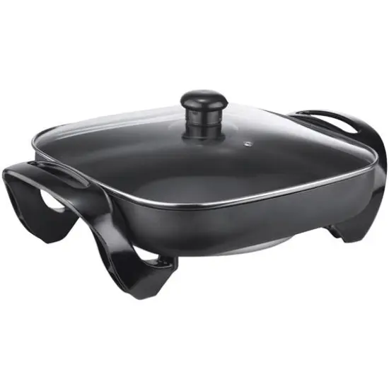 Brentwood 12" Black Nonstick Electric Skillet with Glass Lid {1}