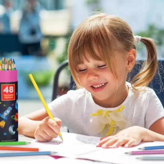 Arteza&reg; Kids Colored Triangular Pencils,Metallic and Neon Colors, set of 48 pcs {7}