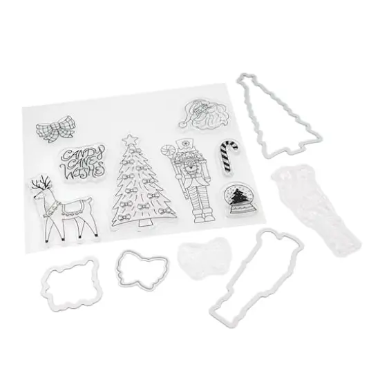 Candy Cane Wishes Clear Stamp & Die Set by Recollections&trade; {3}