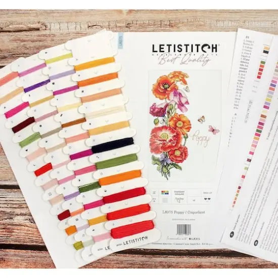 LetiStitch Poppy Counted Cross Stitch Kit {3}