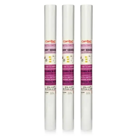 Con-Tact&reg; Dry Erase Adhesive Roll, 3ct. {1}