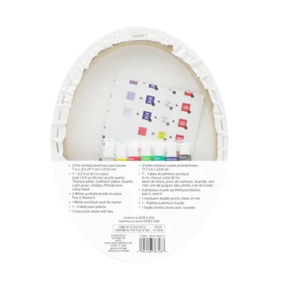 Floral Oval Canvas Painting Kit by Craft Smart&reg; {7}