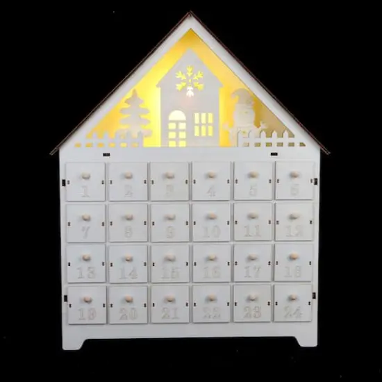 16.75" House Advent Calendar DIY LED Wood D&eacute;cor by Make Market&reg; {3}