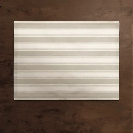 Stripe Cotton Twill Placemat Taupe {3}
