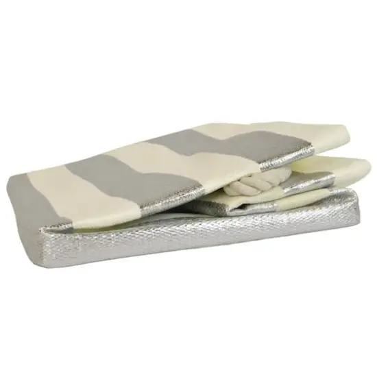 DII&reg; Medium Rectangle Stripes Paper Bin Silver {6}