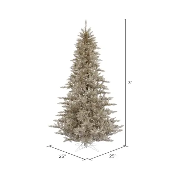 3ft. Unlit Champagne Fir Artificial Christmas Tree {3}
