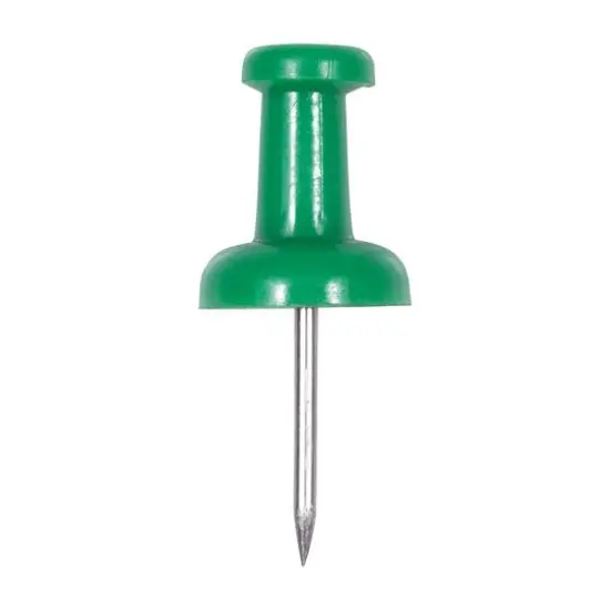 JAM Paper Colorful Standard Push Pins, 100ct. Green {4}