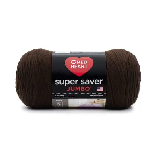 Red Heart&reg; Super Saver&reg; Solid Jumbo Yarn, 14oz. Coffee {1}