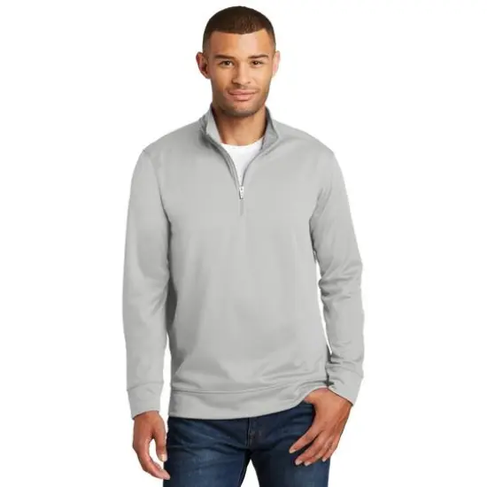 Port & Company&reg; Performance Fleece 1/4-Zip Pullover Sweatshirt Silver {3}