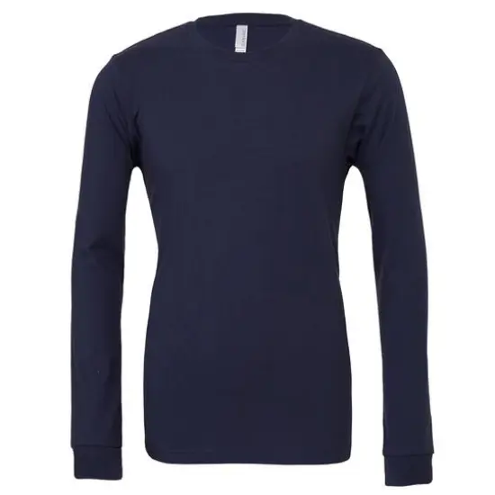 BELLA+CANVAS&reg; Long Sleeve Adult Unisex Jersey T-Shirt Navy {1}