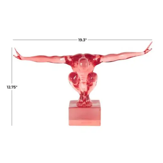19" Posing Decorative Sculpture Pink {8}