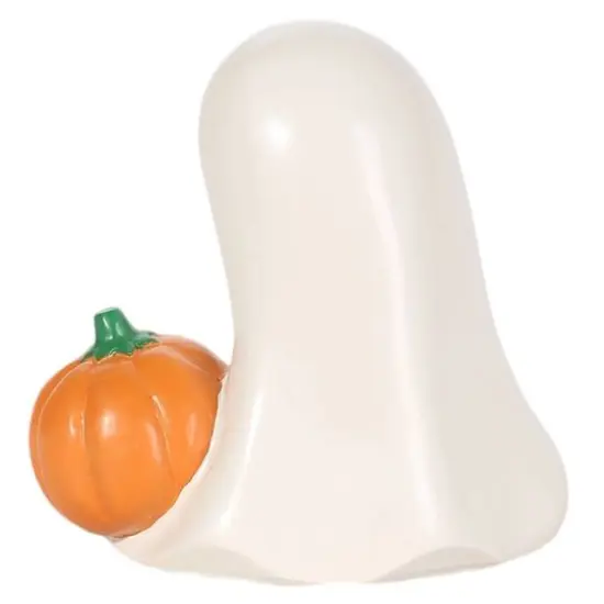 5.25" White Ghost with Jack-O'-Lantern Tabletop Décor by Ashland® {3}